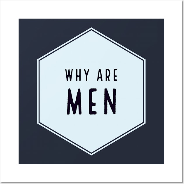 Why Are Men Funny Text Joke Wall Art by terrybain